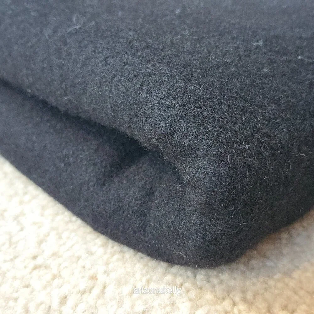 Oversized THICK Wool Wrap Flawless Black Fringe Men's Tall Plus - Picture 13 of 15